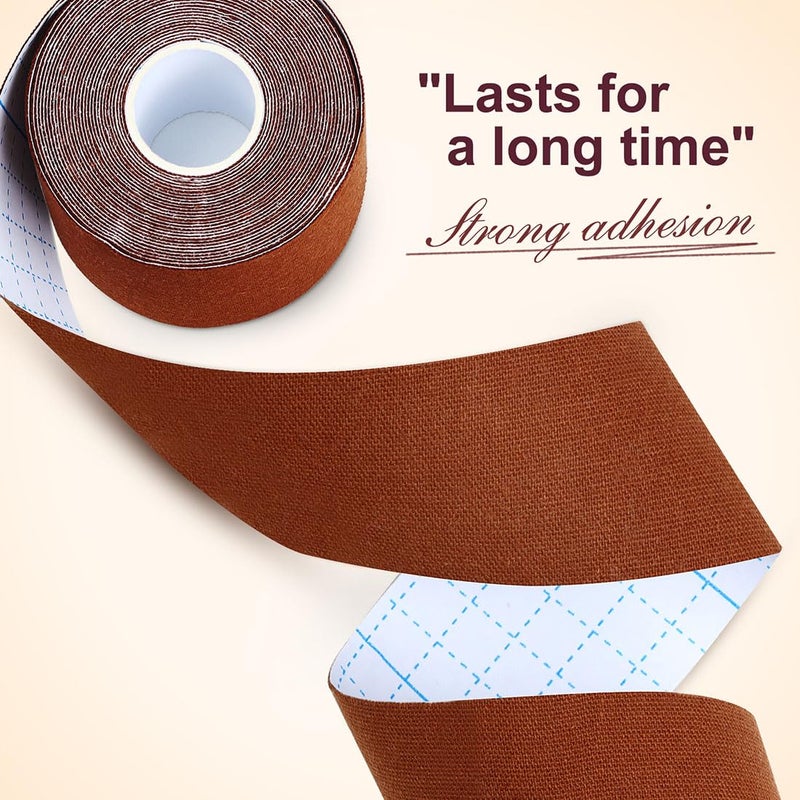 Okela Boob Tape - Breast Lift Tape for Large Breast,Body Tape for Breast Lift w 2 Pcs Breast Petal Adhesive Bra Brown - Image 2