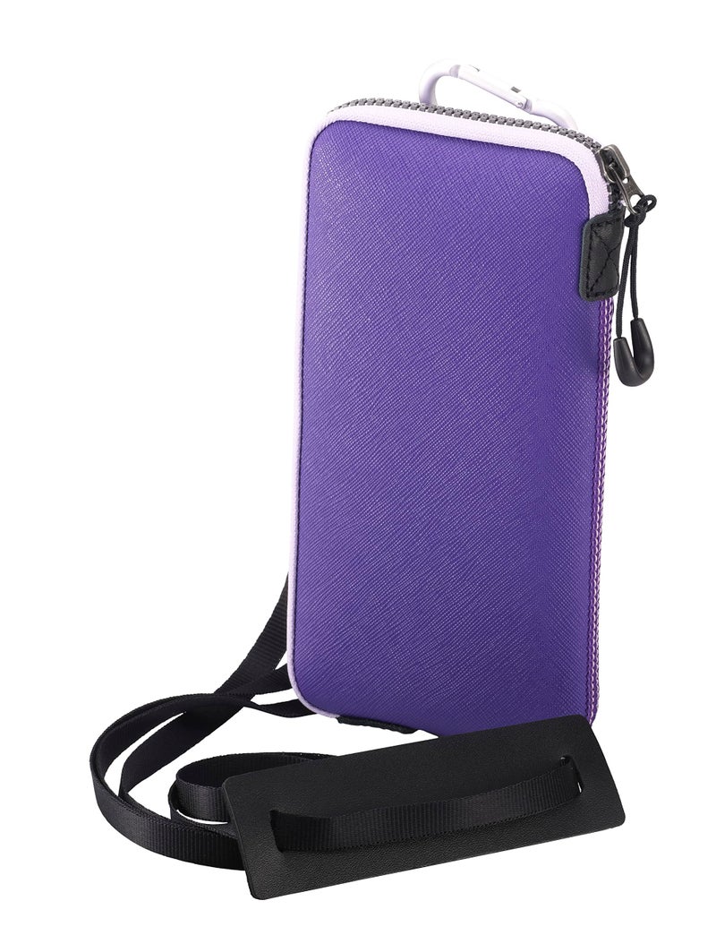 OneJoy Crossbody Phone Pouch with Clip on, Lightweight Neoprene Cell Phone Bag with Smooth Zipper, Inner Pocket & Strap, Fits Phones up to 6.9 inch [ Purple ] - Image 1