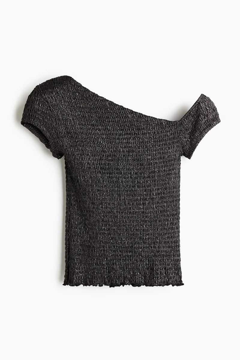 H&M Smocked One-Shoulder Top