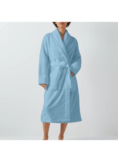 Rest Terry Bathrobe With Pockets Skyblue Xxl Hotel Luxury Loungewear Cotton Soft And Absorbent Comfortable After Shower Bathrobe Fade Resistant For Men And Women One Size Fits All 45X30X65Cm  - Image 3