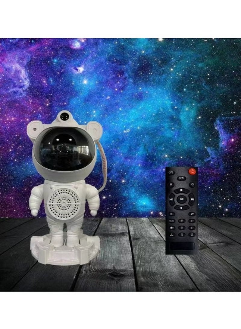 TIGER Astronaut Galaxy Projector Lamp with Timer & Remote Control – USB Powered Spaceman Projector Lamp, 360° Adjustable Astronaut Starry Night Light Projector for Room Decoration, Galaxy Lamp with Built-in Speaker - Image 1