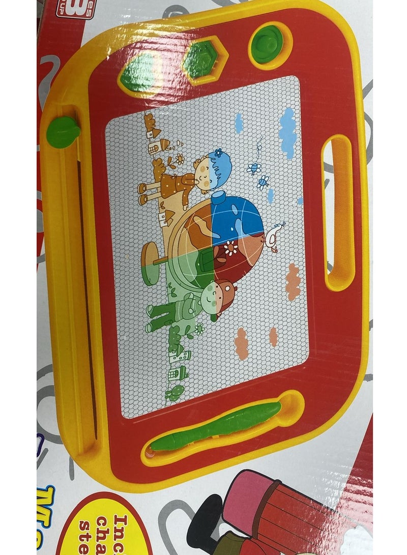 Erasable magnetic drawing and writing board with pen for kids assorted 