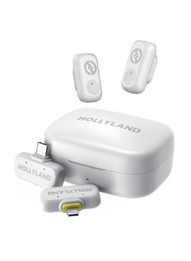 Hollyland Lark A1 Wireless Lavalier Microphone Combo (Lightning version) & (USB-C version) Lark A1 IVORY WHITE - Image 1