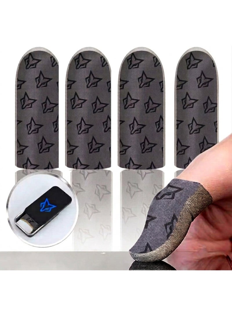 Sarafox C1 Original (4 fingers) Sliver-cloth PUBG and gaming Sensitive thin washable Mobile Gaming Finger Sleeve Finger Gloves - Image 1