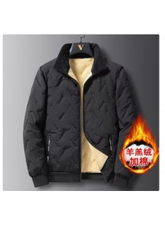 Generic Winter Mens Fleece-Lined Hooded Cotton Jacket Black  - Image 1