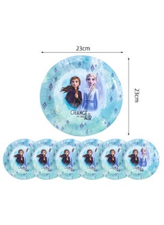 Remy Belle 180 pcs Frozen Theme Princess Anna Elsa Party Disposable Tableware, Party Supplies, Kids Favor Happy Birthday Decoration Props, Baby shower tableware kit with plates, forks, knifes 16 items for Girls  - Image 3