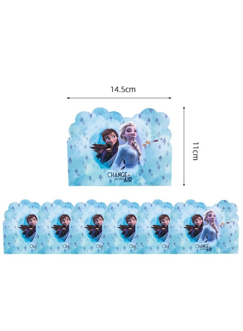 180 pcs Frozen Theme Princess Anna Elsa Party Disposable Tableware, Party Supplies, Kids Favor Happy Birthday Decoration Props, Baby shower tableware kit with plates, forks, knifes 16 items for Girls