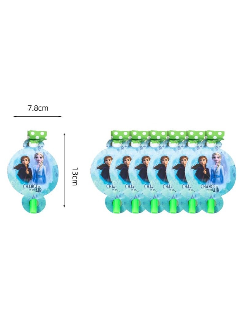 180 pcs Frozen Theme Princess Anna Elsa Party Disposable Tableware, Party Supplies, Kids Favor Happy Birthday Decoration Props, Baby shower tableware kit with plates, forks, knifes 16 items for Girls