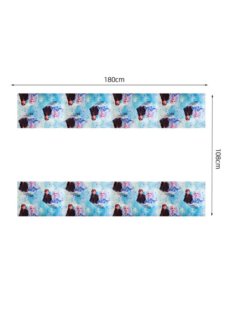 180 pcs Frozen Theme Princess Anna Elsa Party Disposable Tableware, Party Supplies, Kids Favor Happy Birthday Decoration Props, Baby shower tableware kit with plates, forks, knifes 16 items for Girls