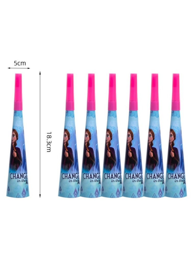 180 pcs Frozen Theme Princess Anna Elsa Party Disposable Tableware, Party Supplies, Kids Favor Happy Birthday Decoration Props, Baby shower tableware kit with plates, forks, knifes 16 items for Girls