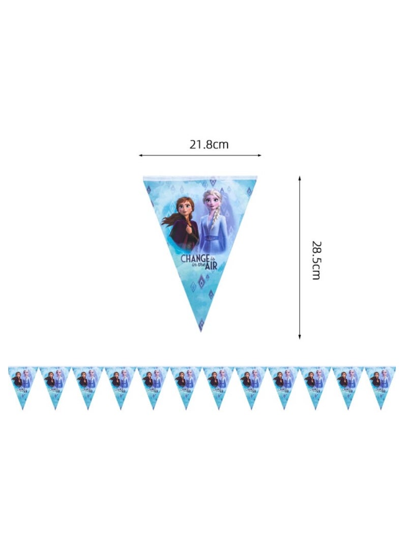 180 pcs Frozen Theme Princess Anna Elsa Party Disposable Tableware, Party Supplies, Kids Favor Happy Birthday Decoration Props, Baby shower tableware kit with plates, forks, knifes 16 items for Girls