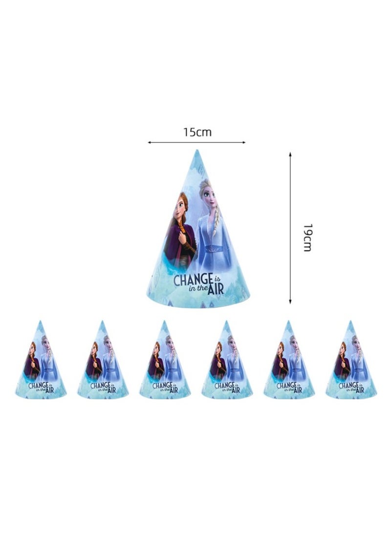 180 pcs Frozen Theme Princess Anna Elsa Party Disposable Tableware, Party Supplies, Kids Favor Happy Birthday Decoration Props, Baby shower tableware kit with plates, forks, knifes 16 items for Girls