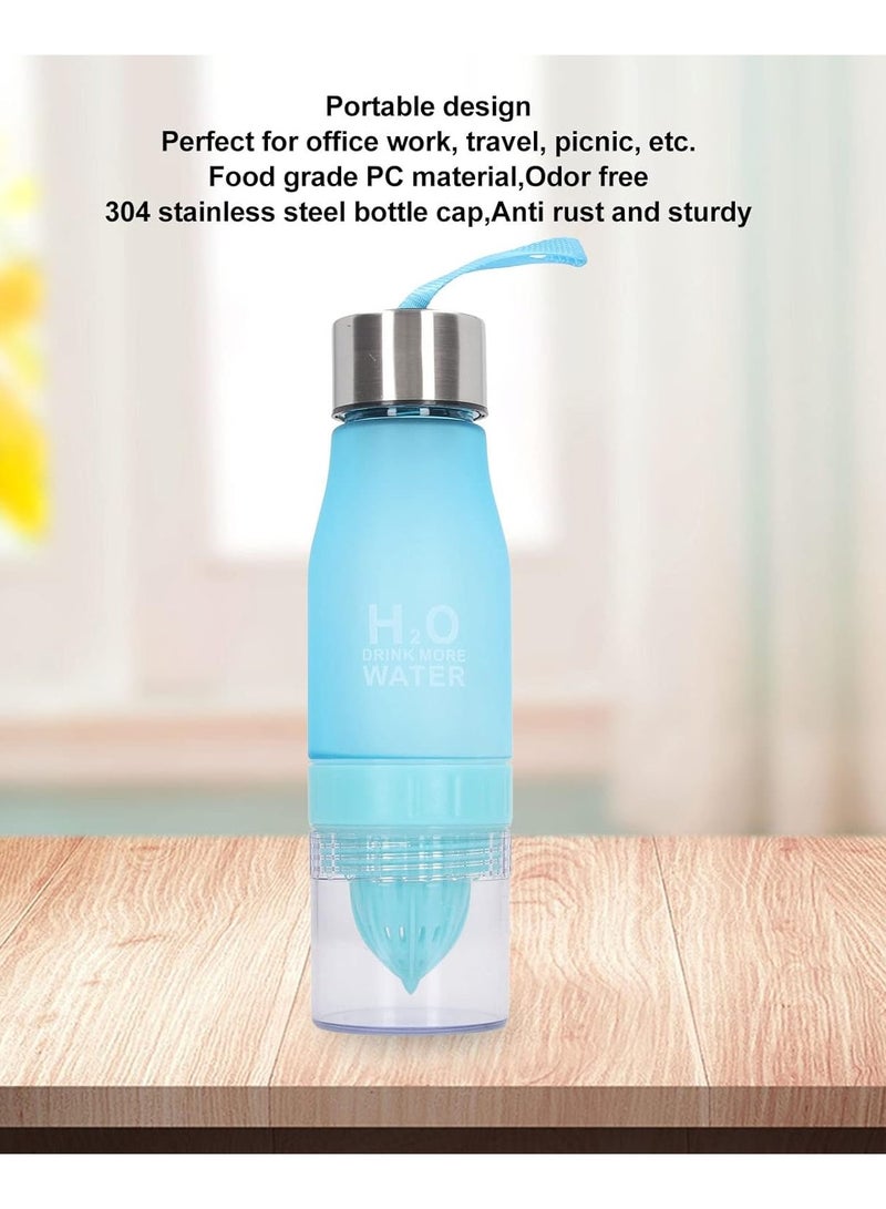 H2O Water Bottles 650ml Lemon Juice Water Bottle Fruit Infuser Drinkware Sport Shaker Cute Water Drinking Bottles BPA Free Waterbottle Sports Water Bottle - Image 4