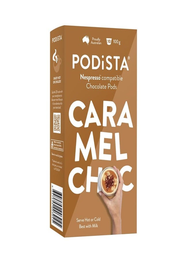 PODiSTA Hot Chocolate Nespresso Compatible Capsules Hot Cocoa Pods - Caramel Infusion - 10 Pod Package - Image 2