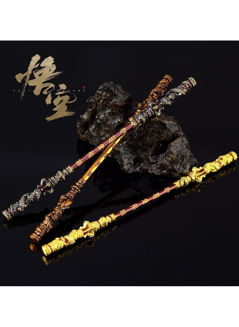 Wukong "Black Myth Wukong" Ruyi Golden Hoop All-metal Crafts Ornaments Gold 22CM  - Image 2