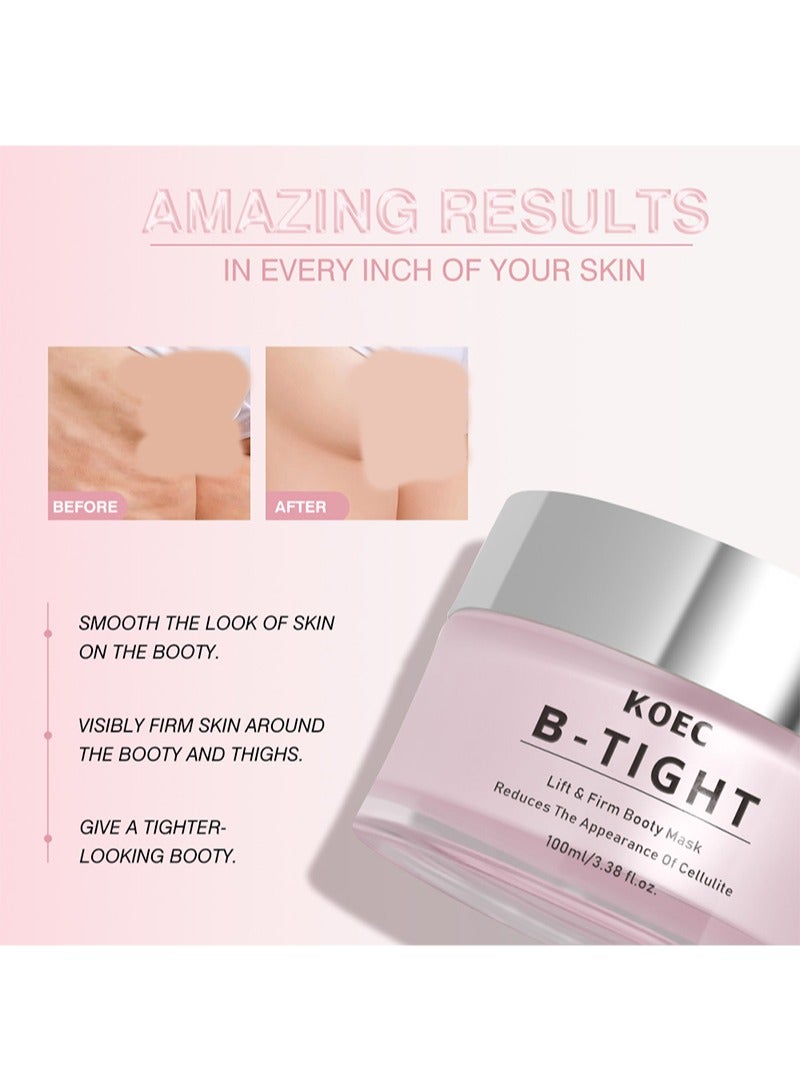 ك أو إي سي كريم إزالة السيلوليت من بي-تايت - قناع رفع وشد المؤخرة، علاج مضاد للسيلوليت لشد البشرة للأرداف والفخذين، يرفع ويشد، يقلل من ظهور السيلوليت 100 مل/3.38 أونصة سائلة - Image 2
