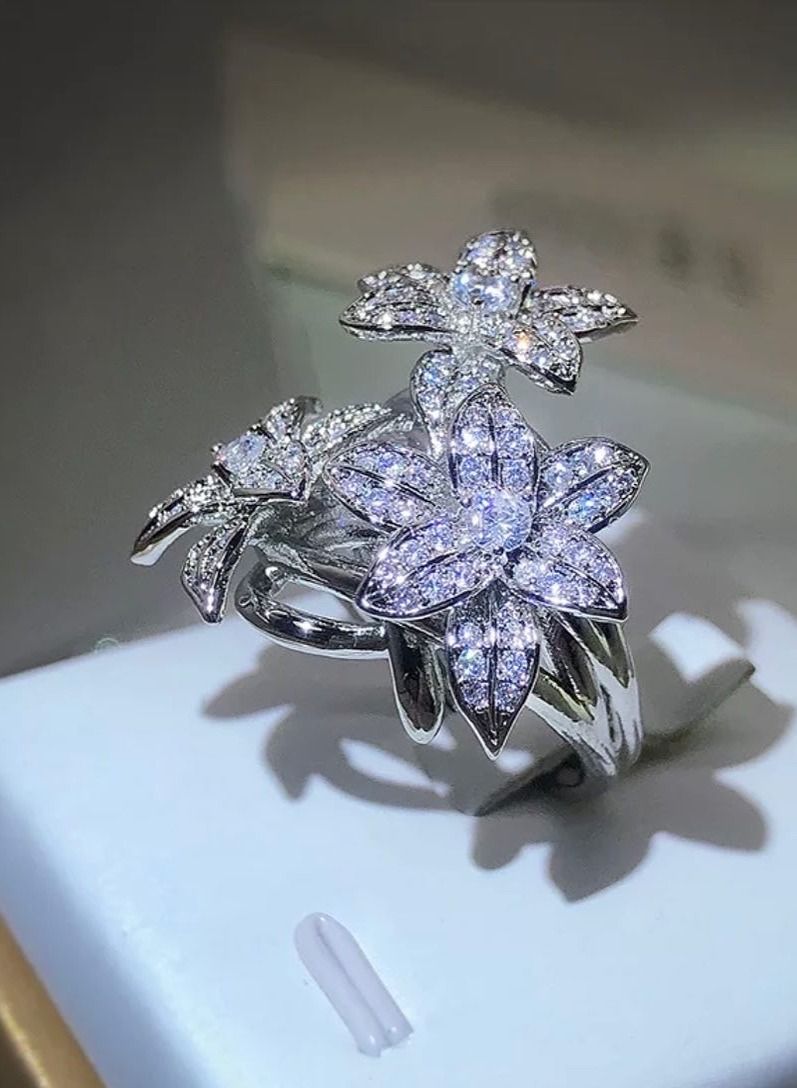 استراتيجية خاتم مصنوع من الفضة الإسترليني عيار 925 ومرصع بالزكرونيا المكعبة - Image 3