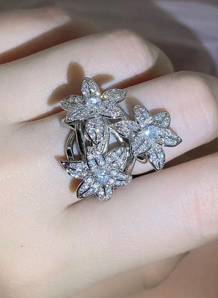 استراتيجية خاتم مصنوع من الفضة الإسترليني عيار 925 ومرصع بالزكرونيا المكعبة - Image 4