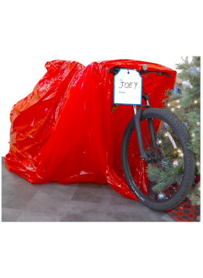 Iconikal Giant, Jumbo Bike Size Gift Bag, Wrap, Red, 96 X 60-Inches  - Image 1