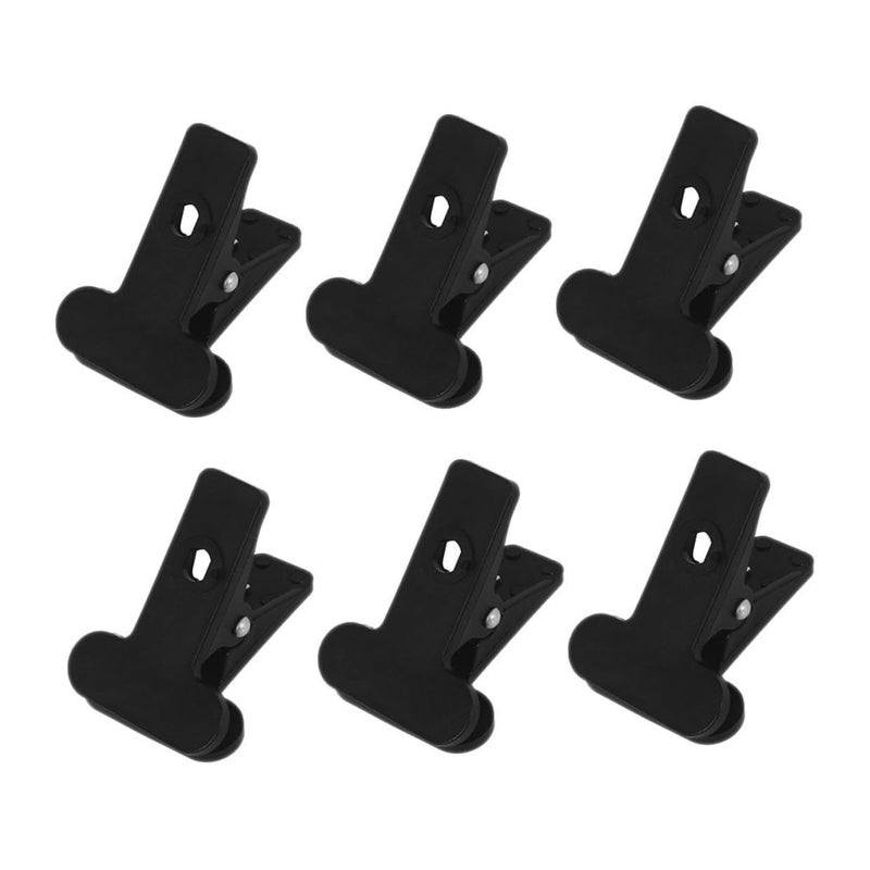 Spring Clamp Set 6 Pieces Heavy Duty Nylon Backdrop Clips For Photography Backgrounds C Stands Canvas Muslin Video Photo Studio Equipment Accessories Black - Image 2