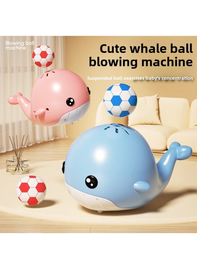 Whale Suspension Ball Baby Concentration Training Children Early Education Boys And Girls 0-1 Years Old 2 Baby Toys Wholesale-Specifications:Blue Whale + Pink Whale Ball Blowing Machine-6 Balls - Image 1