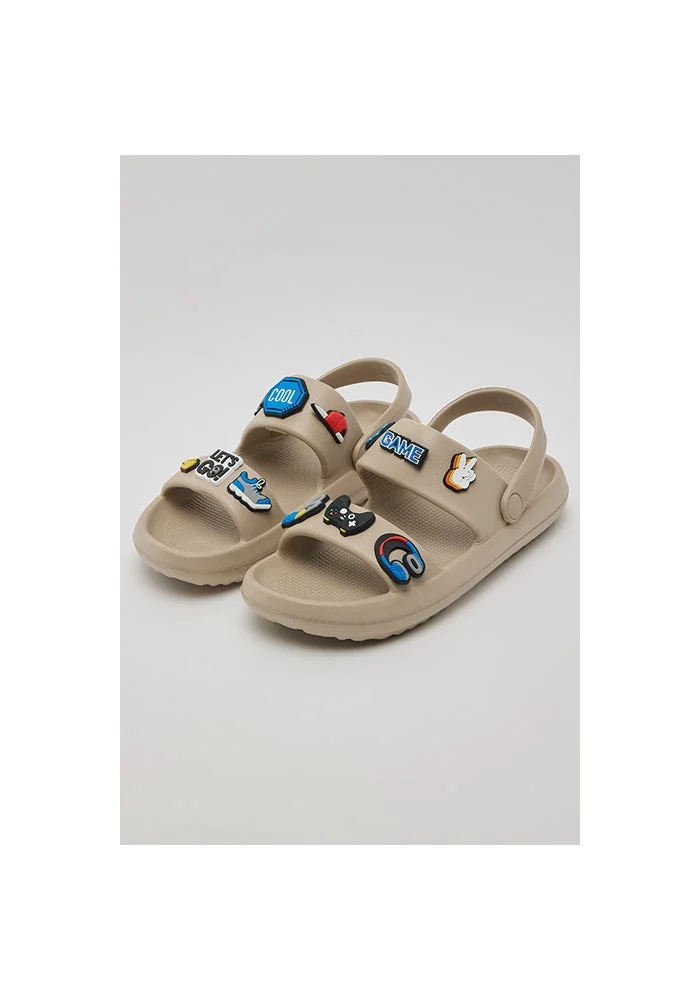 R&b Charm Detail Slingback Sandals