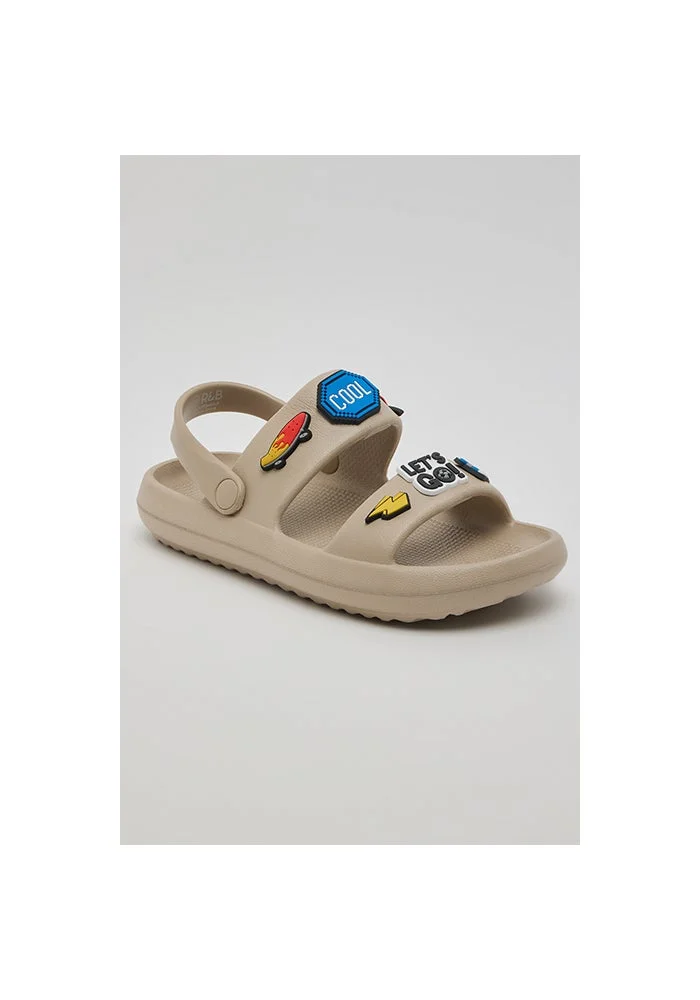 R&b Charm Detail Slingback Sandals
