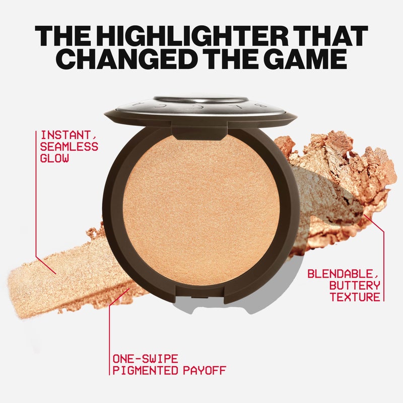 Smashbox X BECCA Shimmering Skin Perfector Pressed Highlighter | Creamy Formula that Melts into Skin for a Natural, Radiant, Glow-Boosting Highlight, 0.09 Ounce, Champagne Pop Mini - Image 5