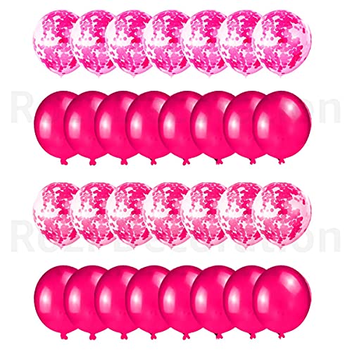 Crackles Pink HD Metallic Chrome & Clear Confetti Shining Glitter Balloons Set For Birthday, Anniversary, Welcome and All Party Celebration Decoration Supplies (A Set Of 10 Pcs), Gold, Large (P-PCONFETTI-45-IP) - Image 3