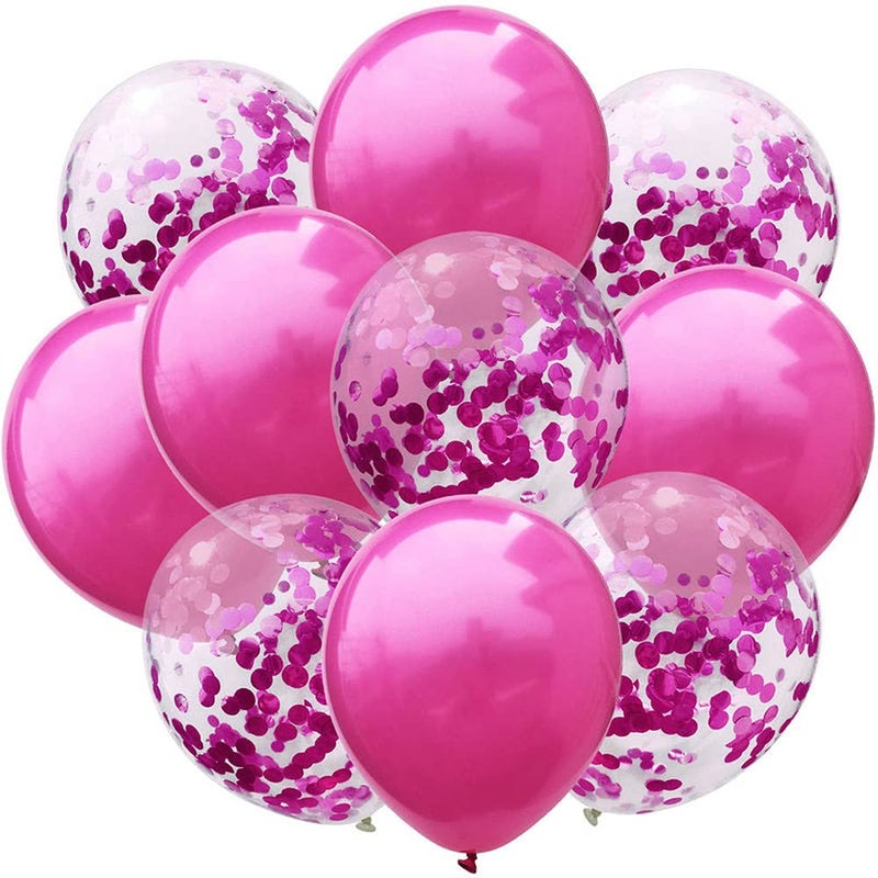 Crackles Pink HD Metallic Chrome & Clear Confetti Shining Glitter Balloons Set For Birthday, Anniversary, Welcome and All Party Celebration Decoration Supplies (A Set Of 10 Pcs), Gold, Large (P-PCONFETTI-45-IP) - Image 5