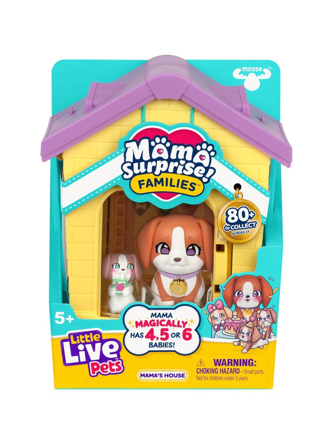 Little Live Pets Mama Surprise Families Mama's House Pack Series 1 Micro Collectible Interactive Electronic Toy with Transforming Playset and 4 to 6 Surprise Babies - Image 1