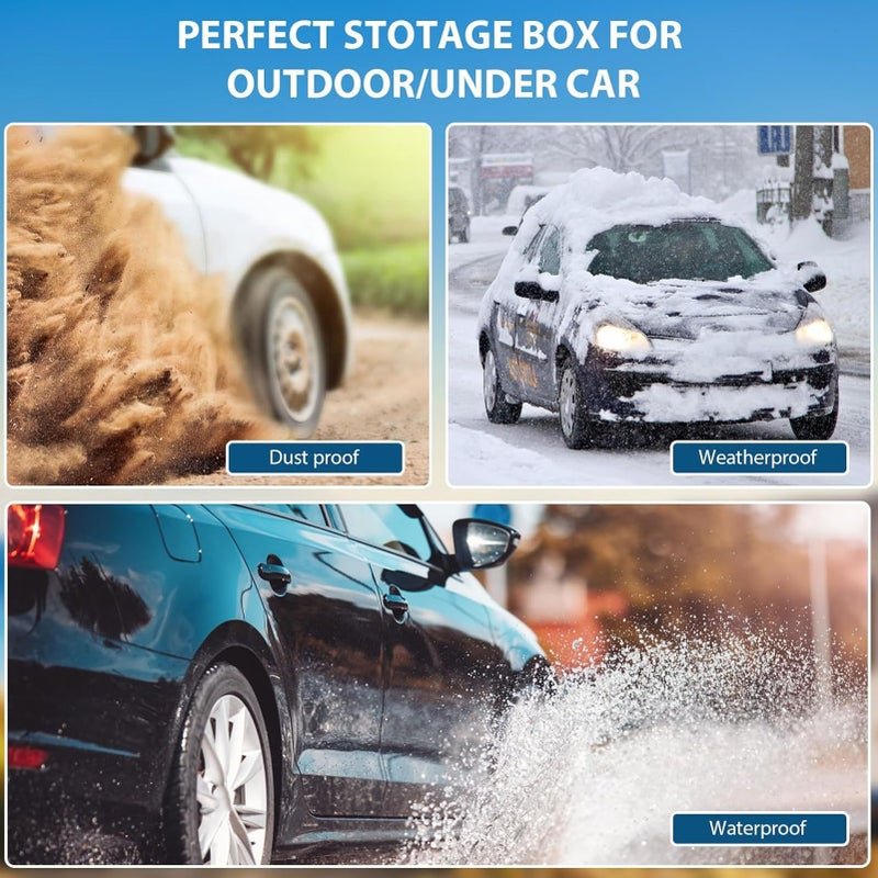 Magnetic Key Box Under Car Concealed Holder Tool Storage Organizer for Security Labels Door and Car Keys 19x12.5x4.7cm - Image 4