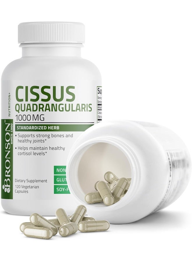 برونسون كبسولات مستخلص سيسوس كوادرانجولاريس بتركيز 1000 مجم - عظام قوية ومفاصل صحية - غير معدلة وراثيًا، 120 كبسولة نباتية - Image 5