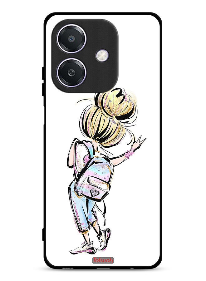 Tolwak Oppo A3x 5G Protective Case Cover Back To School Girl Art - Image 1