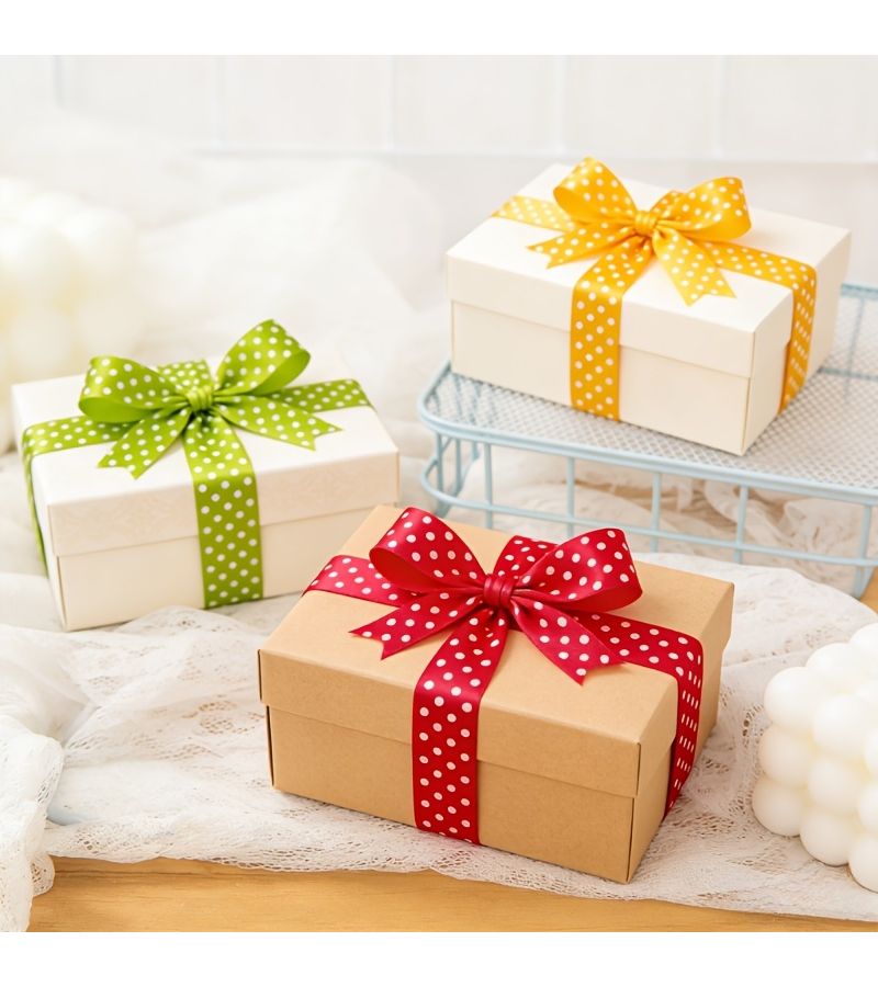 Rose Red Polka Dot Ribbon 3 Meters for Gift Wrapping Handicrafts Christmas Birthday Decorations - Image 4