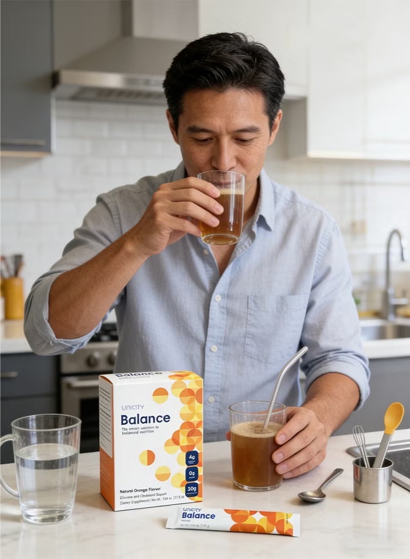 يونيسيتي أونيتي باليانس أورانج طبيعي - بقِيّة طويلاً بتثبيط امتصاص الكربوهيدرات (30 كيساً). يساعد في دعم الجهاز الهضمي الصحي والحفاظ على صحة الجسم (30 يوماً). - Image 3