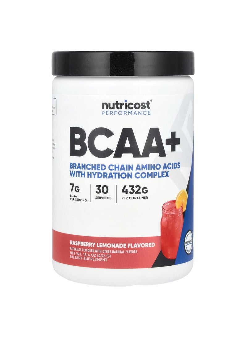 Performance, BCAA+, Raspberry Lemonade, 15.4 oz (432 g)