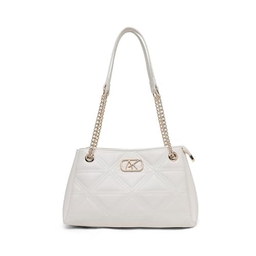 Akiki London Women's Piccadilly Small Satchel Handbag|Quilted Pattern|Chain Strap|Premium Vegan Leather|Everyday Office bag for Women - Image 1