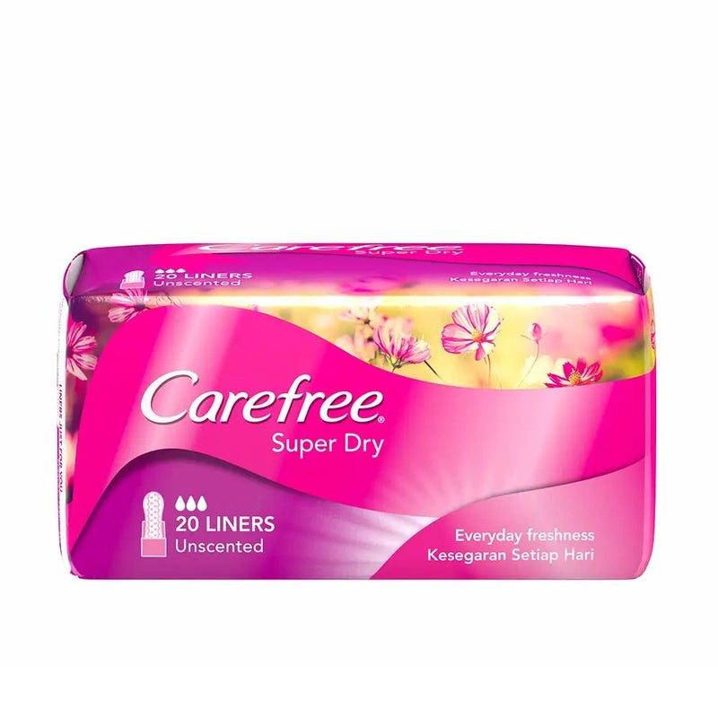 Carefree Super Dry Panty Liners Unscented 20 pcs - Image 1