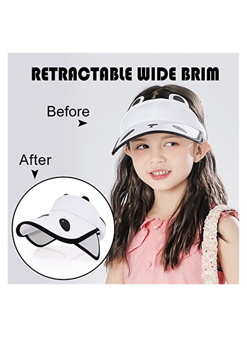 Kids Adjustable Sun Visors Hats with Retractable Brim to prevent UV  Damage - Image 3