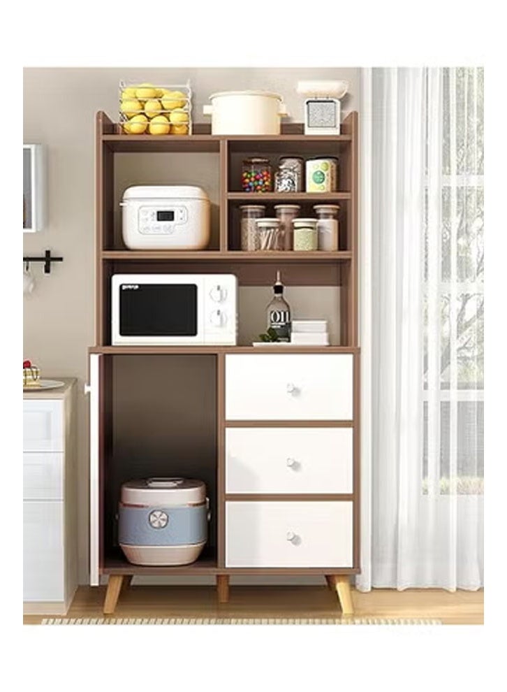 keke Modern Kitchen Pantry Cabinet with Drawers and Drop Down Door for Living Room Dining Room Sideboard - Image 3