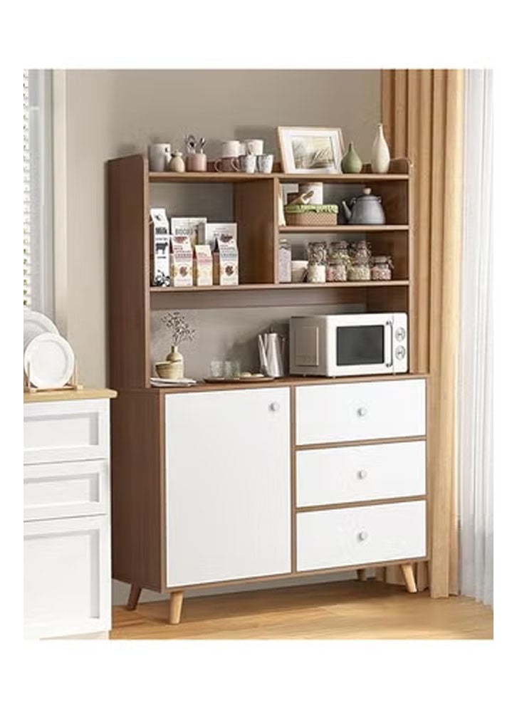 keke Modern Kitchen Pantry Cabinet with Drawers and Drop Down Door for Living Room Dining Room Sideboard - Image 1