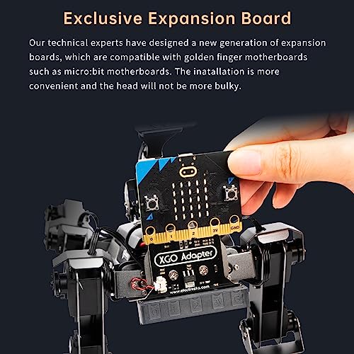 EF ELECFREAKS ELECFREAKS microbit Robotic Dog Xgo V2 Kit, 15 Movable Joint DIY Programmable Full Metal Bionic Robot Kit, STEM Educational Project for Open Source Hardware(Without Micro:bit) - Image 4