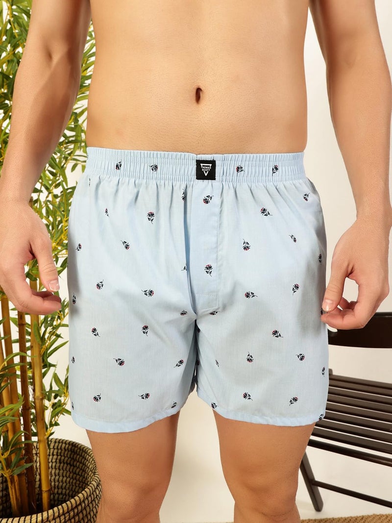 Thomas Scott Men's 100% Cotton Printed Boxer Shorts | Regular Fit | Soft & Breathable Innerwear | Pack of 2 | TSBPO2010_Multicolor10 - Image 3