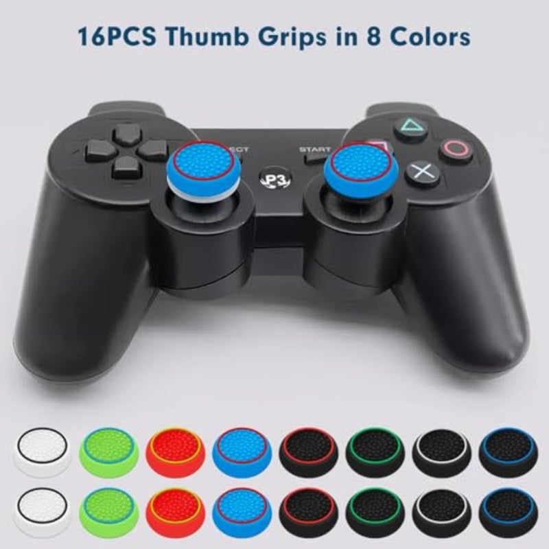 8 Pairs Controller Thumb Grips Replacement for ps4/ps5, Silicone Joystick Caps, Anti-Slip Anti-Scratch Thumb Grips Caps Cover Analog Stick for Ps5/Ps4 - Image 3