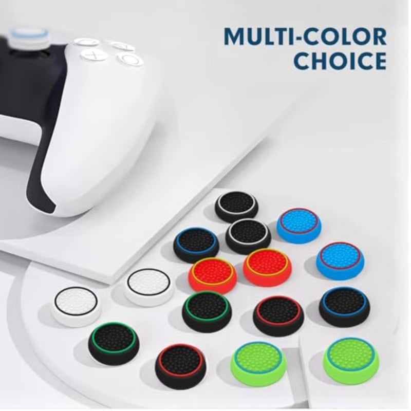 8 Pairs Controller Thumb Grips Replacement for ps4/ps5, Silicone Joystick Caps, Anti-Slip Anti-Scratch Thumb Grips Caps Cover Analog Stick for Ps5/Ps4 - Image 2