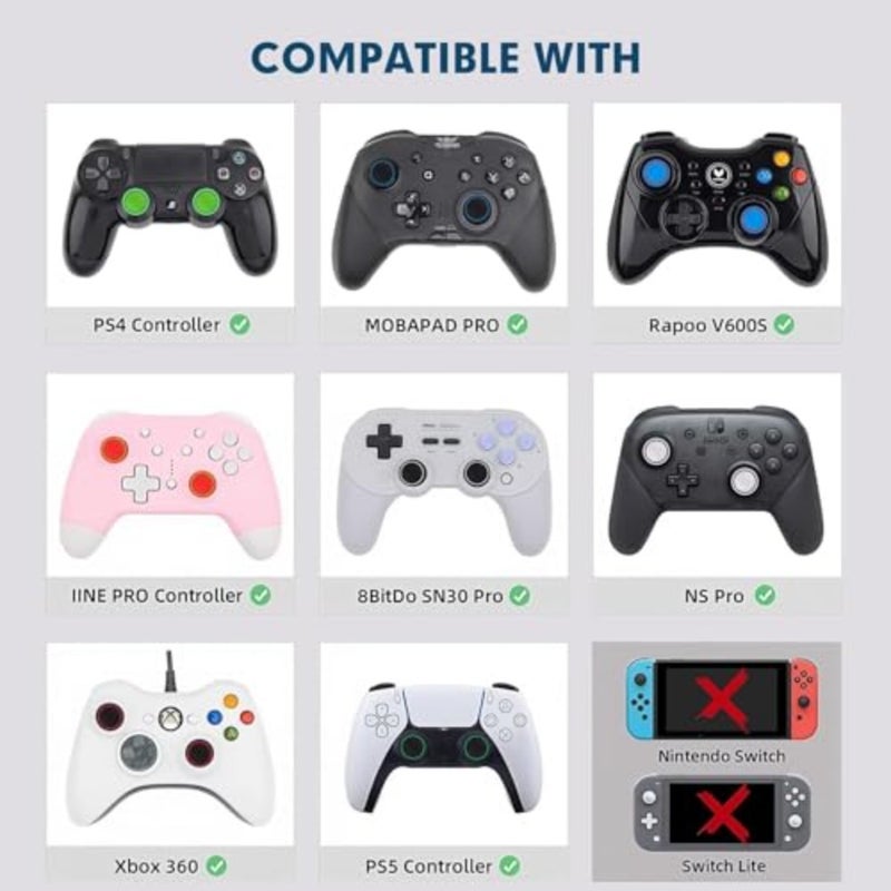 8 Pairs Controller Thumb Grips Replacement for ps4/ps5, Silicone Joystick Caps, Anti-Slip Anti-Scratch Thumb Grips Caps Cover Analog Stick for Ps5/Ps4 - Image 5