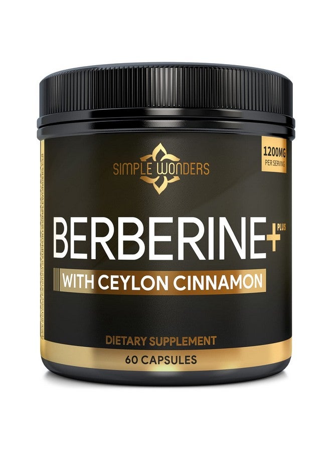 SIMPLE WONDERS Berberine 1200Mg Hcl Plus Ceylon Cinnamon Capsules Metabolic & Immune Support Berberine Supplement Ampk Metabolic Activator Complex Cardiovascular Support Berberine Hcl 1200 Mg Capsules - Image 2