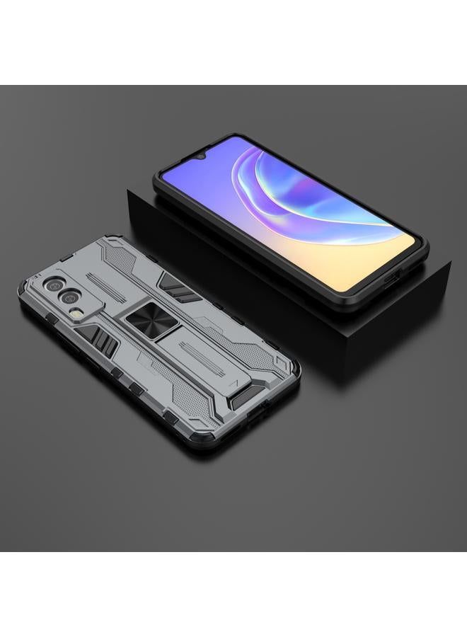 erorex Case For vivo V21e 5G Supersonic PC + TPU Shock-proof Protective Case with Holder - Image 2