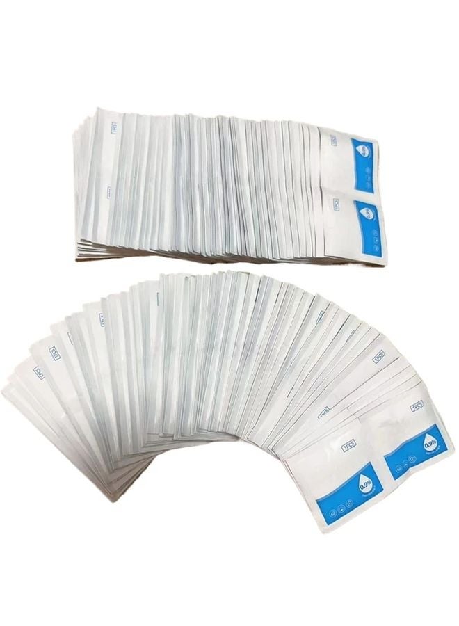 ١٠٠ قطعة من مناديل المحلول الملحي المتوازنة الأس الهيدروجيني أقراص مقاومة للتسرب محمولة للاستخدام في المنزل والسفر في الهواء الطلق - Image 2